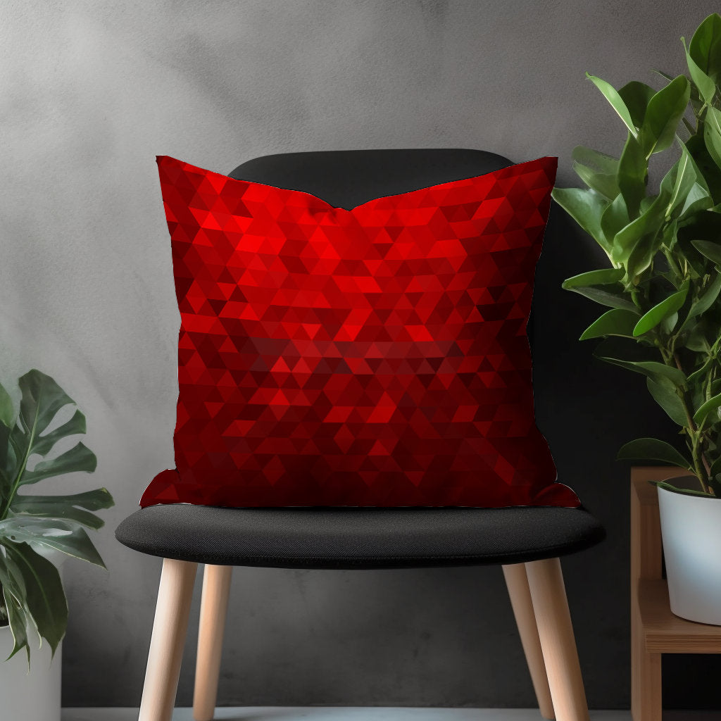 Red Modern Pillow Cover, Cherry Abstract Floral Cushion Case, Retro Living Room Decoration, Burgundy Bedroom Throw Pillow Case