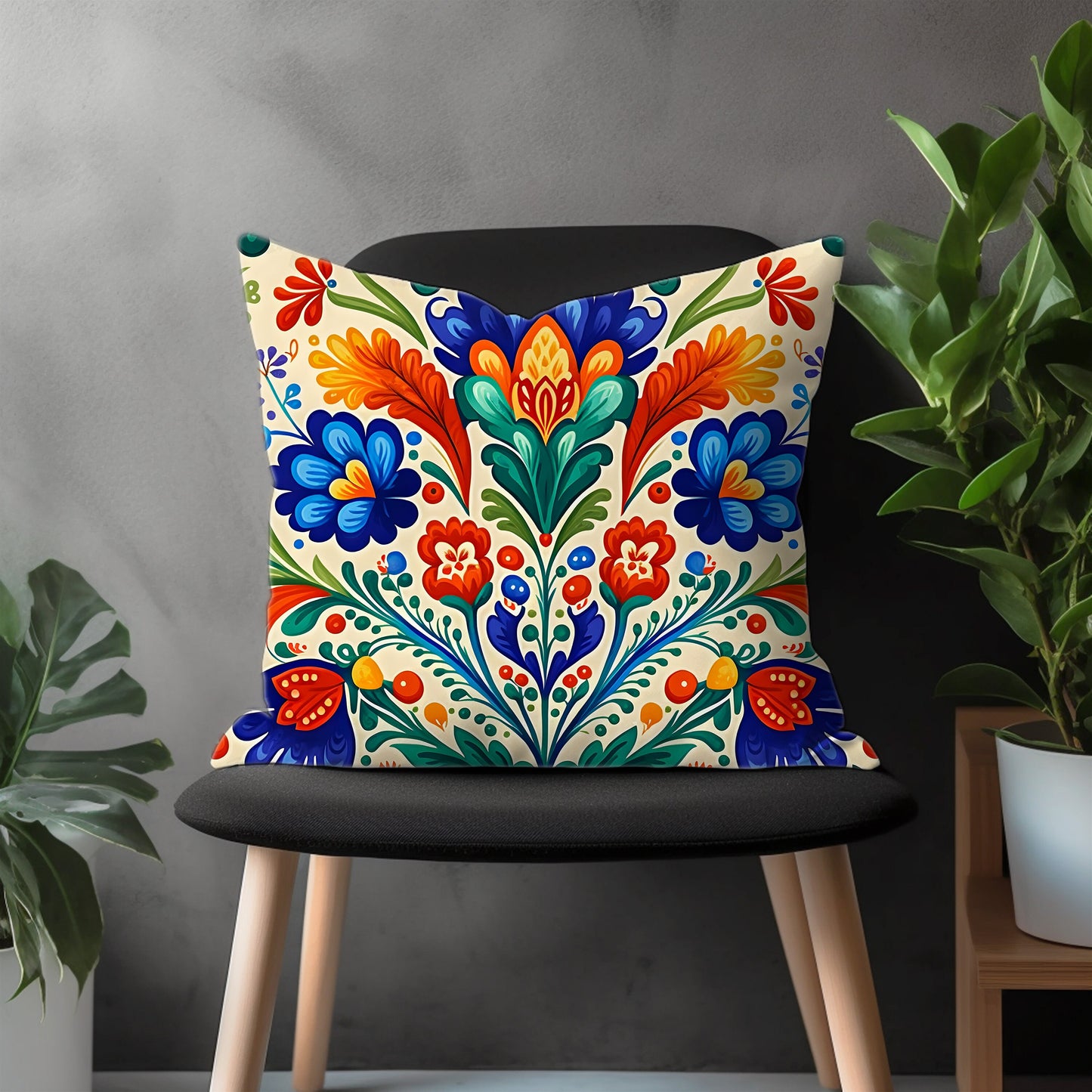Blossom Floral Pillow Cover, Colorful Flower Modern Euro Pillow Shams, Decorative Bedroom Throw Pillow Case, Living Room Decoration