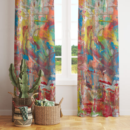 Colorful Summer Abstract Nature Curtains