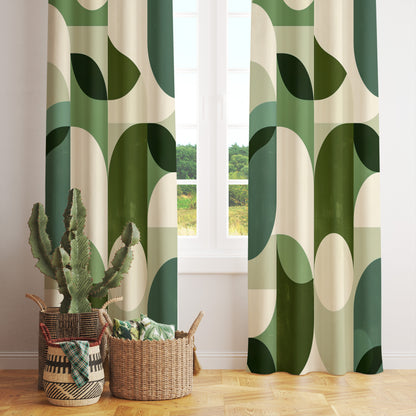 Colorful Retro Abstract Curtains