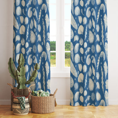 Marine Curtains Blue Coastal Beach Eyelet Drapes