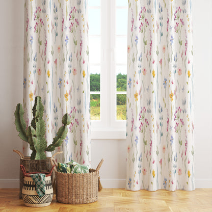 Spring Blossom Curtains Modern Floral Window Panels