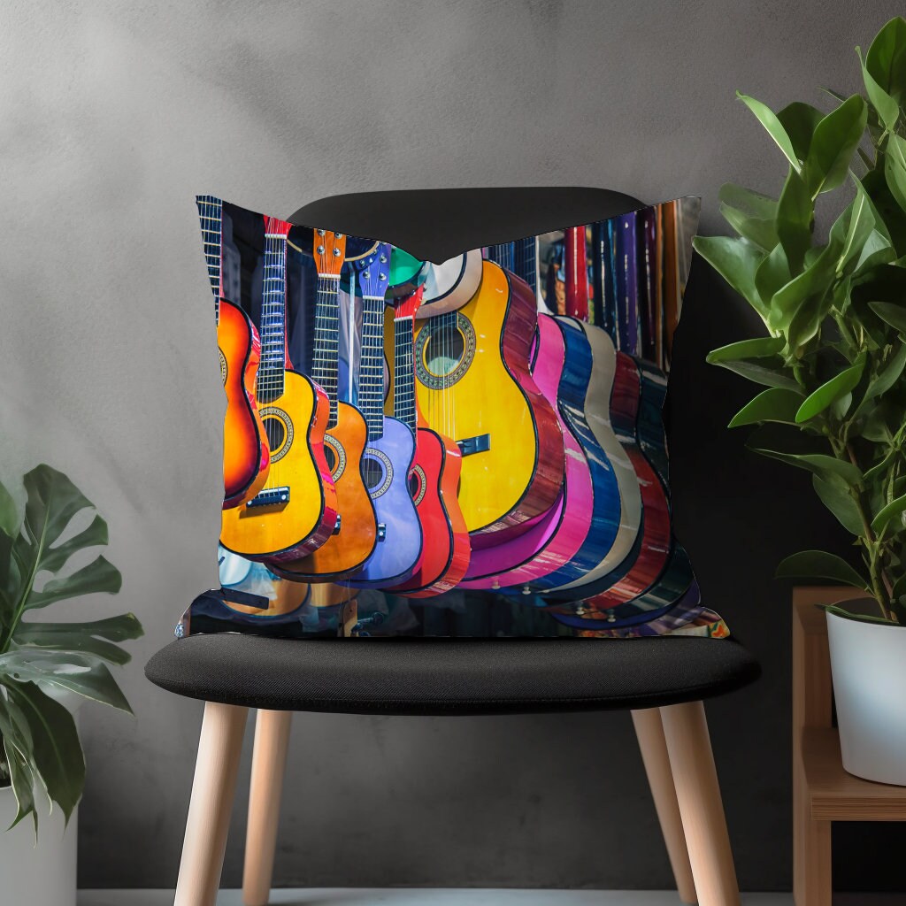 Abstract Colorful Pillow Cover, Boho Decorative Pillow Sham, Vivid Living Room Decor, Vibrant Bedroom Throw Pillow Case, Modern Home Textile