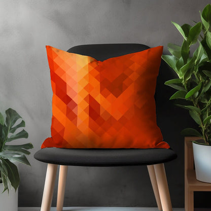 Terracotta Abstract Pillow Cover, Brick Retro Cushion Case, Modern Bedroom Rust Throw Pillow Case, Orange Living Room Decoration