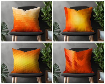 Terracotta Abstract Pillow Cover, Brick Retro Cushion Case, Modern Bedroom Rust Throw Pillow Case, Orange Living Room Decoration