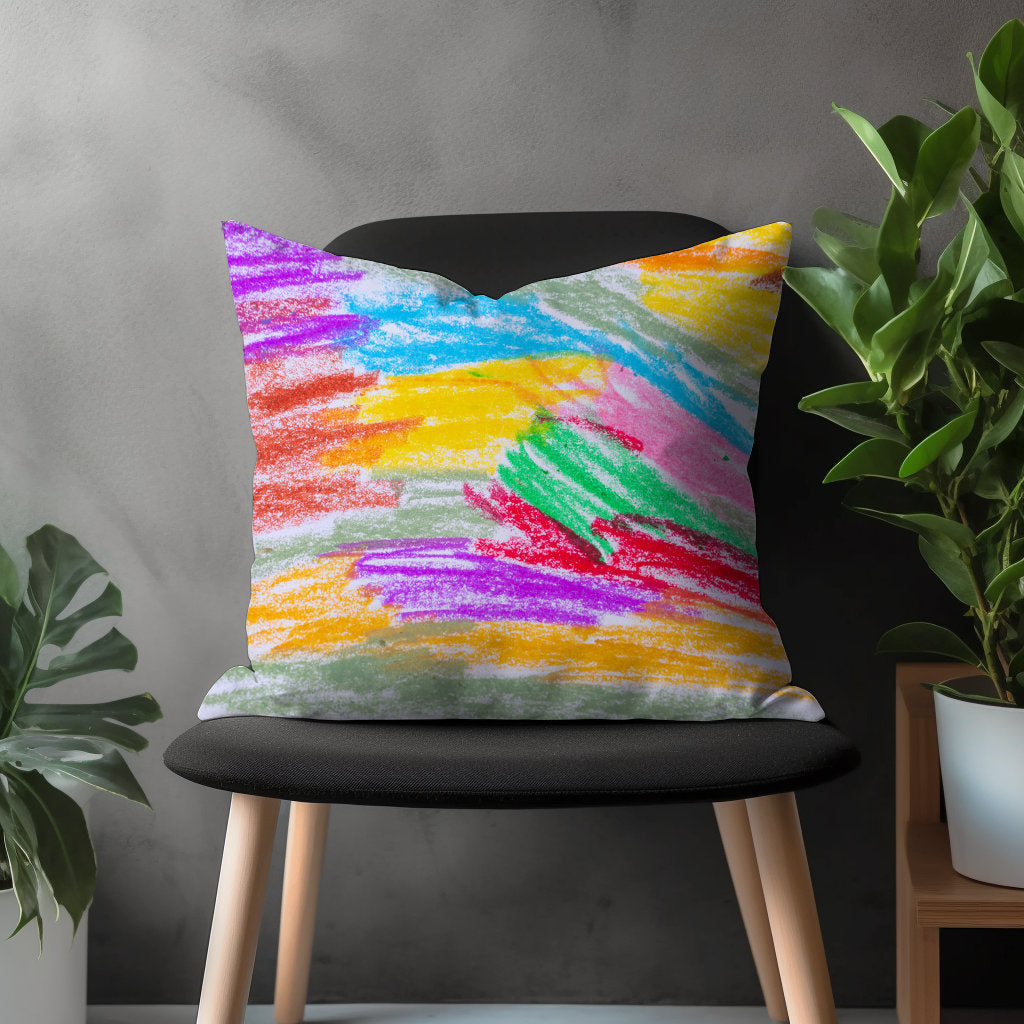 Stripe Colorful Pillow Cover, Abstract Boho Cushion Case, Decorative Bedroom Throw Pillow, Bright Living Room Home Textile, Vivid Home Decor