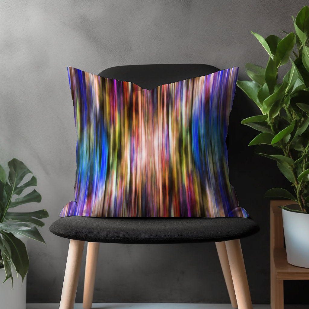 Abstract Colorful Pillow Cover, Mid Century Modern Cushion Case, Vivid Living Room Decor, Bright Bedroom Throw Pillow Case, Boho Home Decor