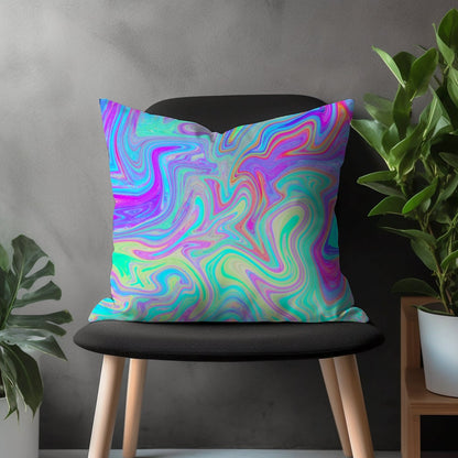 Vivid Bright Pillow Cover, Abstract Colorful Pillow Sham, Decorative Bedroom Throw Pillow Case, Modern Boho Living Room Decoration