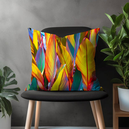 Abstract Vivid Pillow Cover, Vibrant Custom Decorative Throw Pillow Case, Colorful Modern Bedroom Pillow Sham, Living Room Decoration