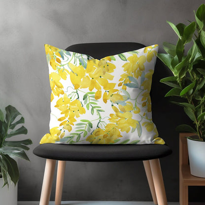 Yellow Abstract Pillow Cover, Summer Trend Cushion Case, Chevron Bedroom Throw Pillow Case, Modern Home Spring Floral Living Room Decoration