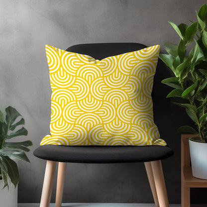 Yellow Abstract Pillow Cover, Summer Trend Cushion Case, Chevron Bedroom Throw Pillow Case, Modern Home Spring Floral Living Room Decoration