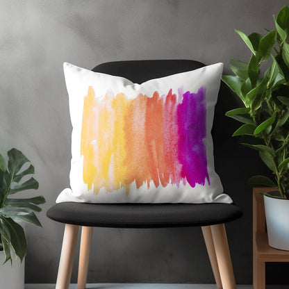 Abstract Colorful Pillow Cover, Vibrant Stripe Cushion Case, Rainbow Bedroom Throw Pillow Cover, Vivid Living Room Decoration