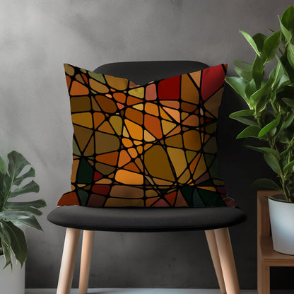 Abstract Modern Pillow Cover, Brown Boho Cushion Case, Retro Living Room Decoration, Beige Mid Century Modern Bedroom Throw Pillow Cover