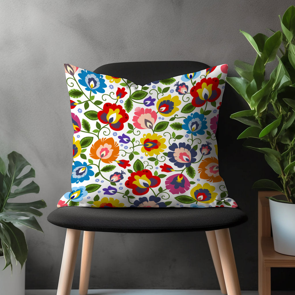 Spring Flower Pillow Cover, Colorful Summer Cushion Case, Bloom Living Room Decoration, Blossom Bedroom Throw Pillow Cover, Plant Home Decor