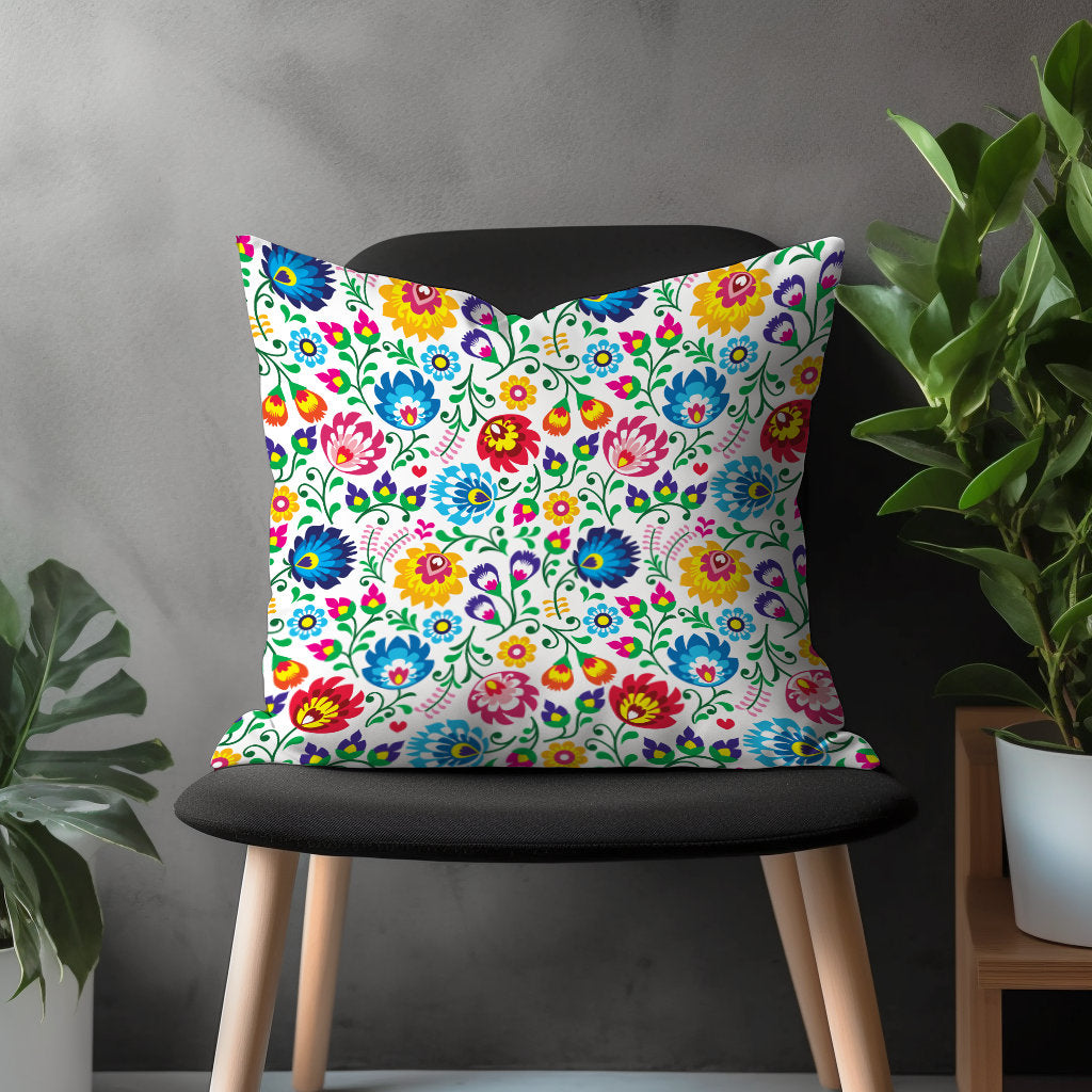 Spring Flower Pillow Cover, Colorful Summer Cushion Case, Bloom Living Room Decoration, Blossom Bedroom Throw Pillow Cover, Plant Home Decor