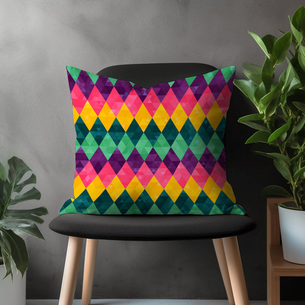 Abstract Retro Pillow Cover, Modern Colorful Cushion Case, Boho Living Room Decoration, Mid Century Modern Bedroom Throw Pillow Case