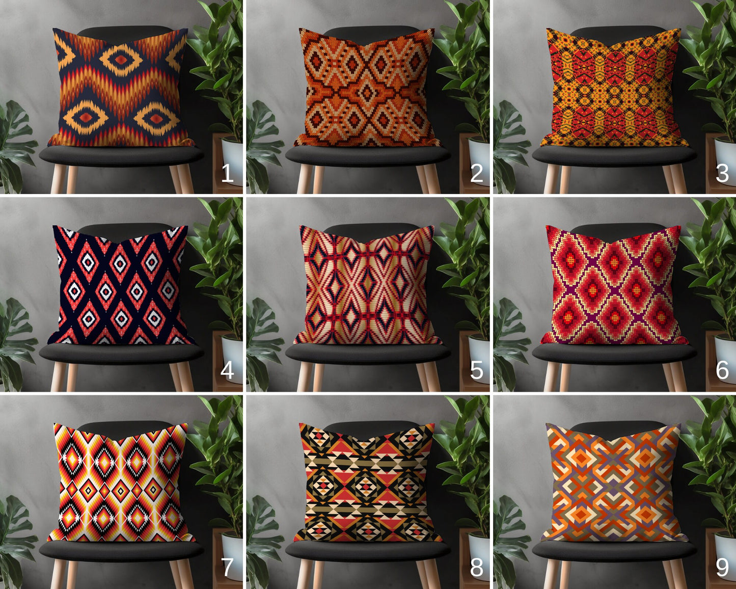 Southwestern Aztec Pillow Cover, Turkish Kilim Cushion Case, Ethnic Living Room Decoration, Rug Pattern Bedroom Decor, Brick Throw Pillow