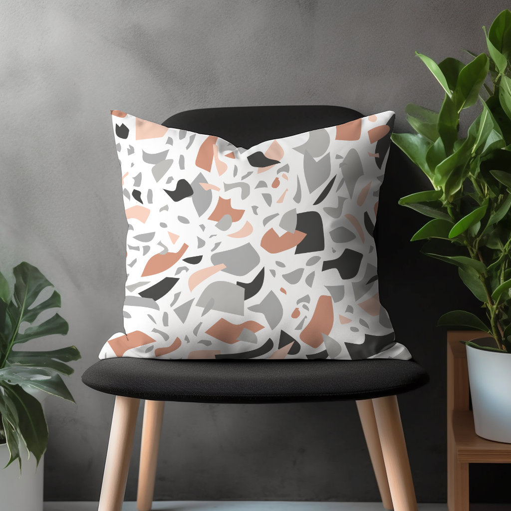 Abstract Floral Pillow Cover, Mid Century Modern Flower Cushion Case, Boho Sitting Room Decor, Colorful Bedroom Throw Pillow Case