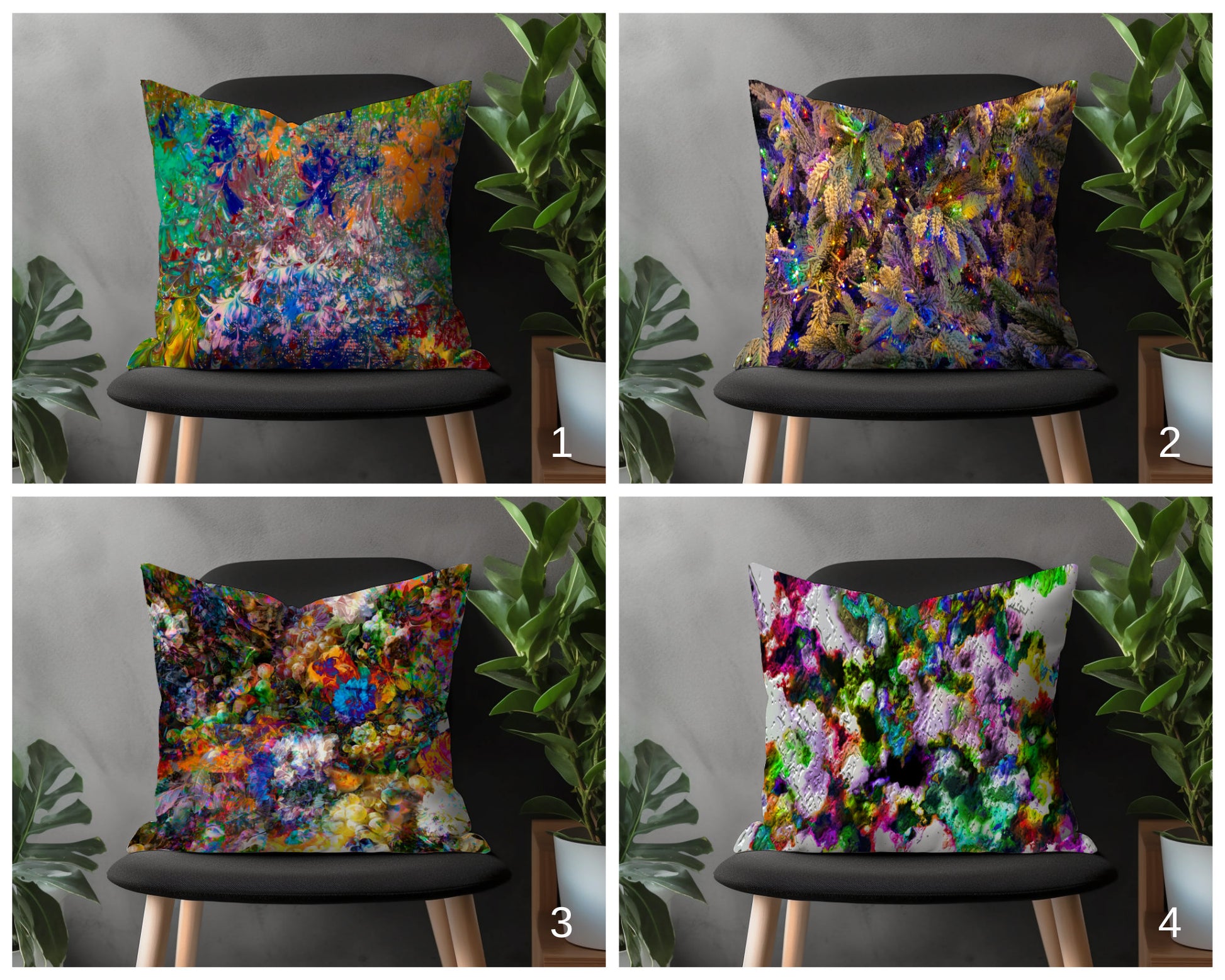 Brush Paint Pillow Cover, Farmhouse Cushion Case, Colorful Bedroom Throw Pillow, Brush Stroke Effect Living Room Decoration