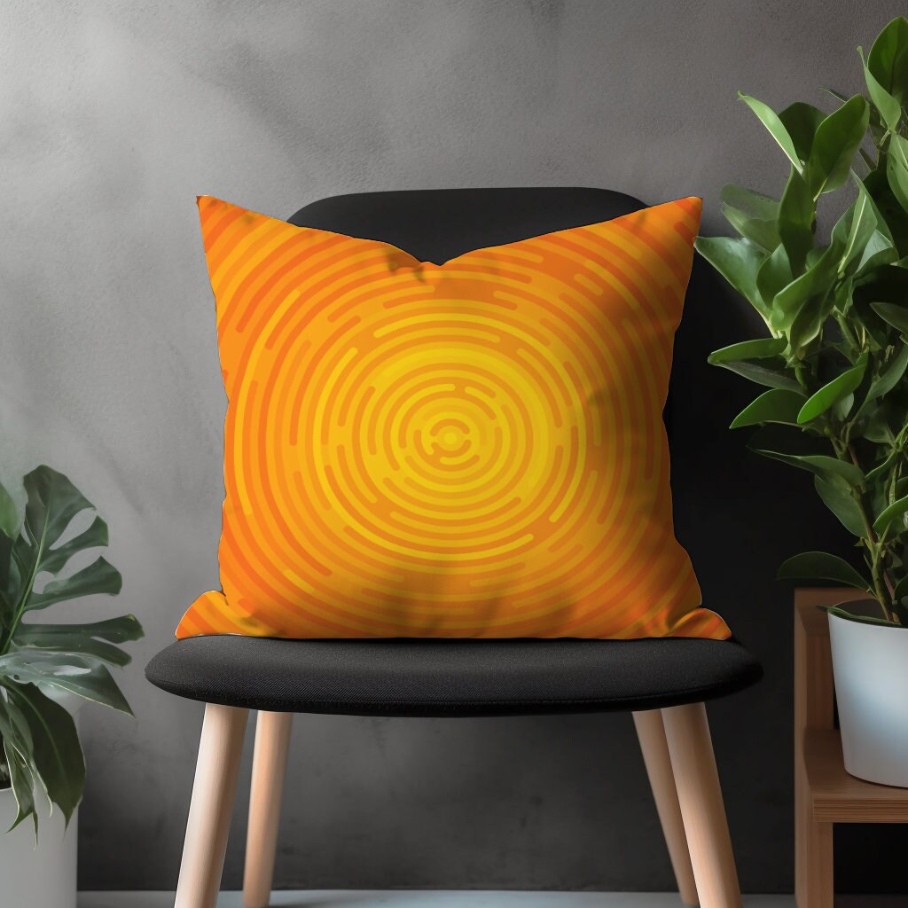 Modern Abstract Pillow Cover, Terracotta Cushion Case, Brick Bedroom Throw Pillow, Orange Living Room Decoration, Boho Home Decor