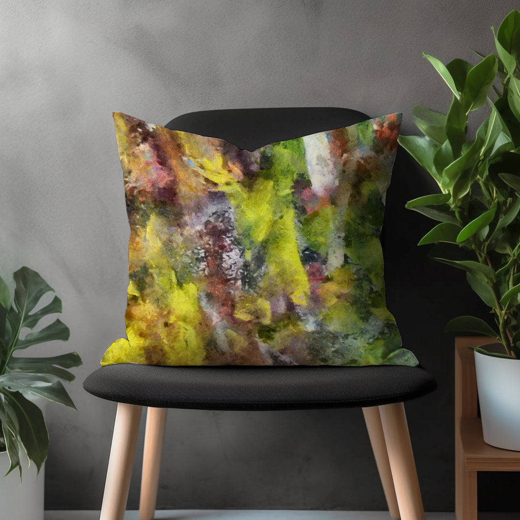 Abstract Colorful Pillow Cover, Mid Century Modern Cushion Case, Vivid Living Room Decor, Bright Bedroom Throw Pillow Case, Boho Home Decor