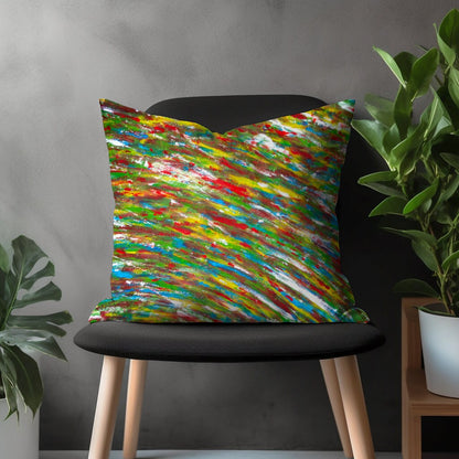 Vivid Abstract Pillow Cover, Boho Decorative Throw Pillow Case, Colorful Euro Sam Pillow, Splash Effect Bedroom Decor, 18x18 20x20 22x22