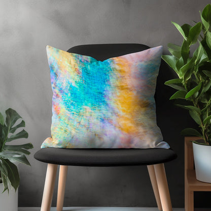 Paint Effect Pillow Cover, Brushed Stroke Cushion Case, Abstract Living Room Decoration, Colourful Boho Bedroom Throw Pillow Case