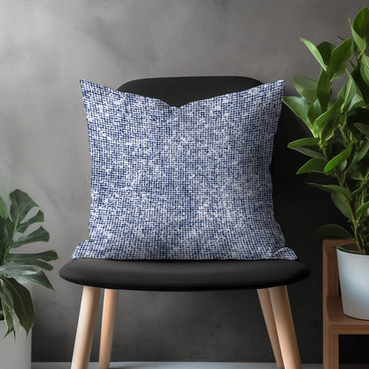 Blue Textured Pillow Cover, Navy Blue Semi-Plain Cushion Case, Modern Living Room Decoration, Digital Printed Bedroom Throw Pillow Case