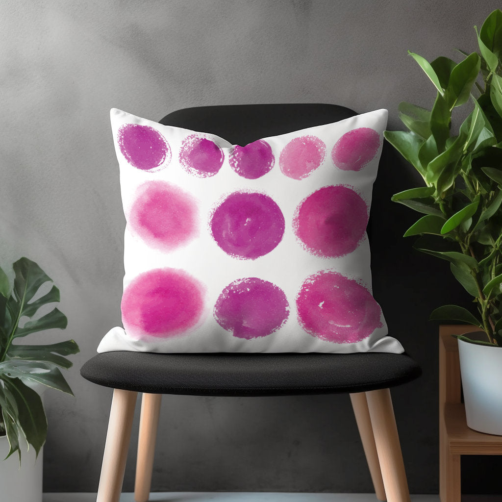 Abstract Boho Pillow Cover, Fuchsia Modern Cushion Case, Decorative Bedroom Throw Pillow Case, Hot Pink Living Room Decor