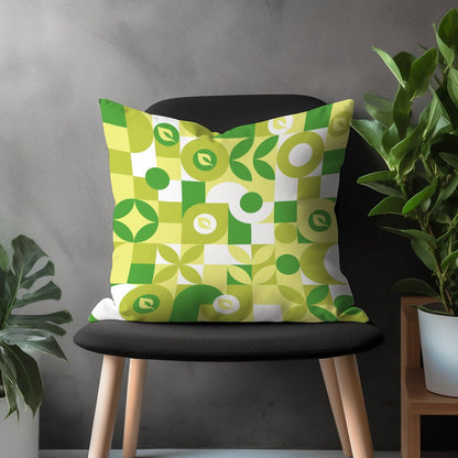 Green Abstract Pillow Cover, Grass Boho Cushion Case, Modern Lime Living Room Decor, Bedroom Throw Pillow Cover, Summer Trend Decoration