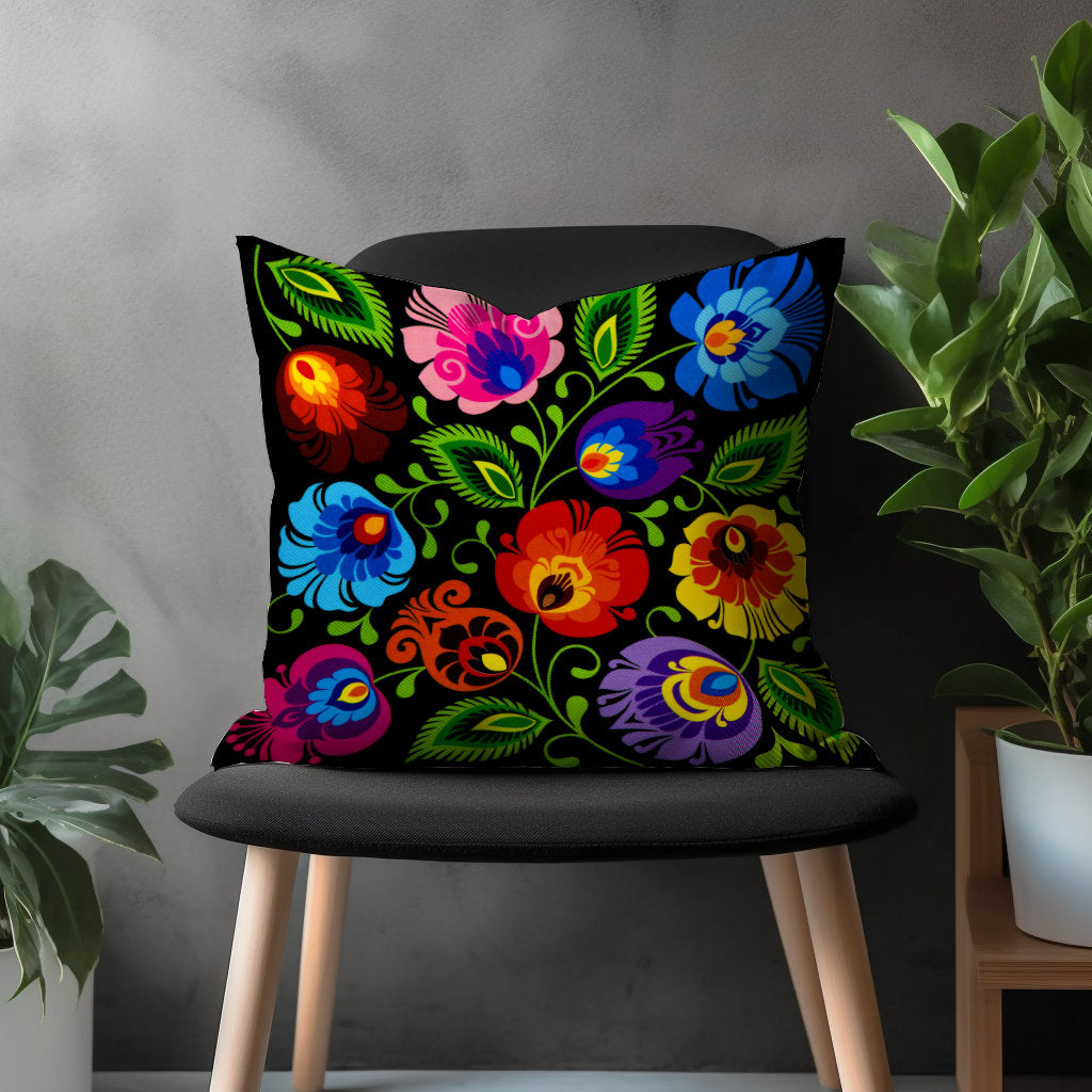 Blossom Throw Pillow Cover, Spring Floral Living Room Decoration, Flower Bedroom Decor, Decorative Pillow Sham, Custom Euro Sham