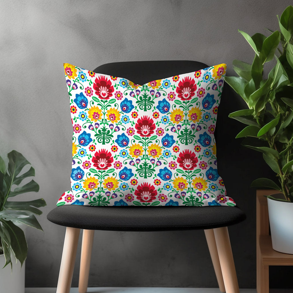 Spring Flower Pillow Cover, Colorful Summer Cushion Case, Bloom Living Room Decoration, Blossom Bedroom Throw Pillow Cover, Plant Home Decor