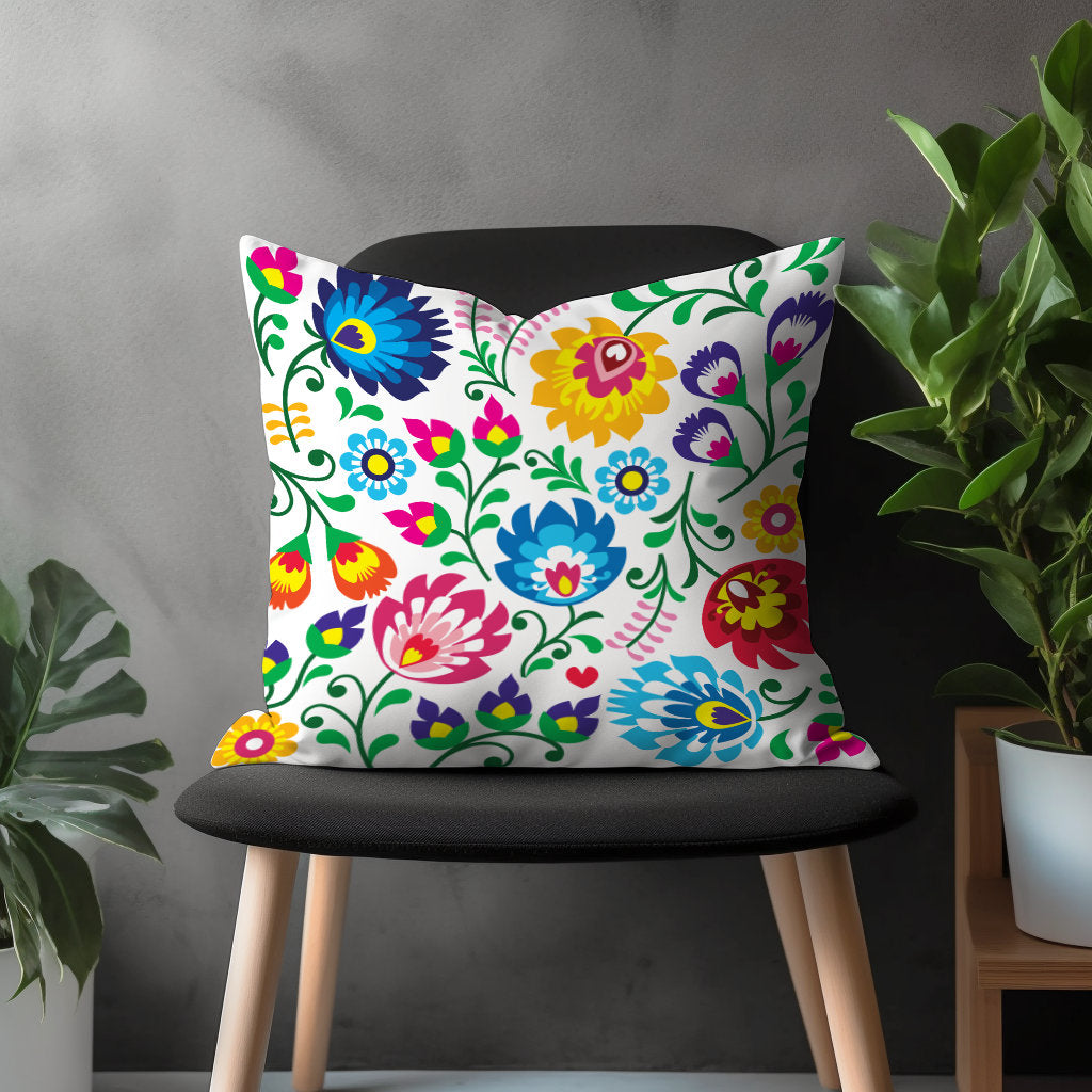 Spring Flower Pillow Cover, Colorful Summer Cushion Case, Bloom Living Room Decoration, Blossom Bedroom Throw Pillow Cover, Plant Home Decor