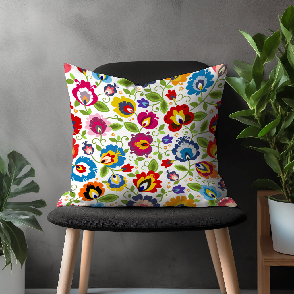 Spring Flower Pillow Cover, Colorful Summer Cushion Case, Bloom Living Room Decoration, Blossom Bedroom Throw Pillow Cover, Plant Home Decor