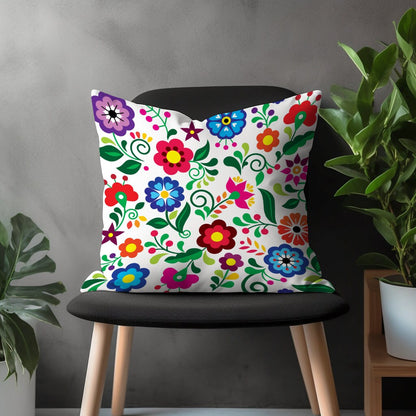 Spring Flower Pillow Cover, Colorful Summer Cushion Case, Bloom Living Room Decoration, Blossom Bedroom Throw Pillow Cover, Plant Home Decor