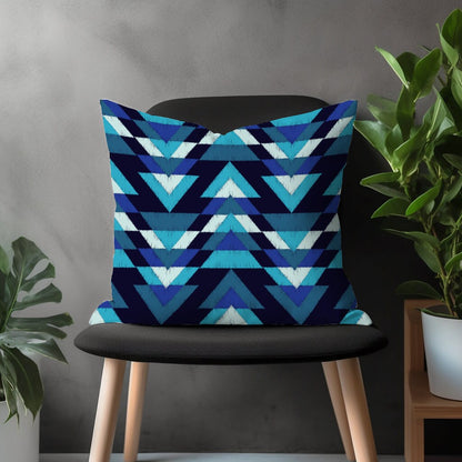 Blue Modern Pillow Cover, Navy Blue Pillow Sham, Abstract Living Room Decor, Boho Bedroom Throw Pillow Case, 18x18 20x20 22x22