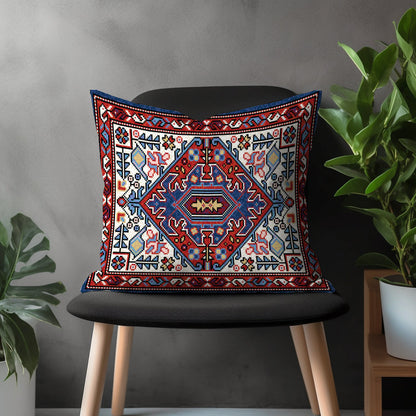 Rug Pillow Cover, Aztec Cushion Case, Traditional Living Room Decor, Southwestern Bedroom Throw Pillow Case, Ethnic Home Decoration