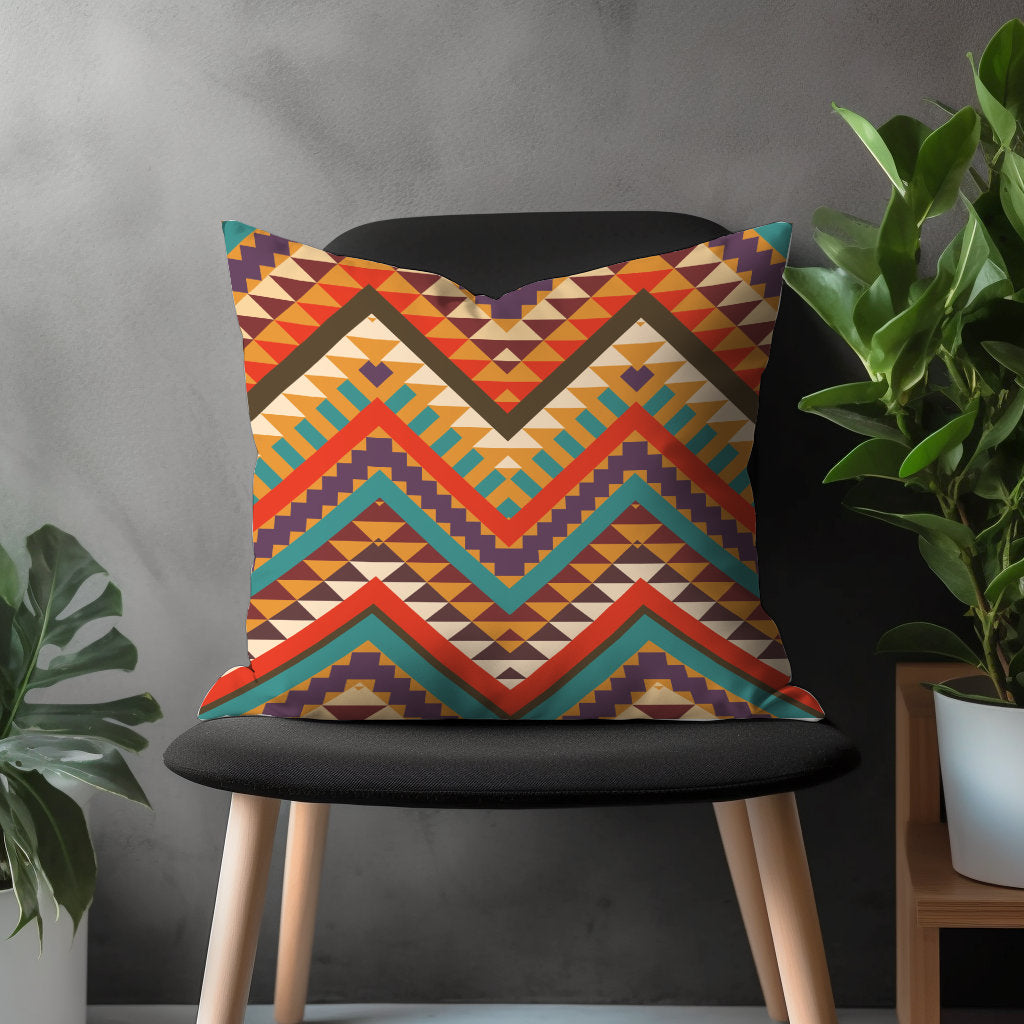 Ethnic Turkish Kilim Pillow Cover, Aztec Rug Cushion Case, Southwestern Farmhouse Living Room Decor, Traditional Bedroom Throw Pillow Case