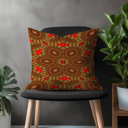 Turkish Kilim Pillow Cover, Aztec Rug Pattern Cushion Case, Southwestern Ethnic Farmhouse Bedroom Decor, Traditional Living Room Decoration