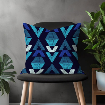 Blue Modern Pillow Cover, Navy Blue Pillow Sham, Abstract Living Room Decor, Boho Bedroom Throw Pillow Case, 18x18 20x20 22x22