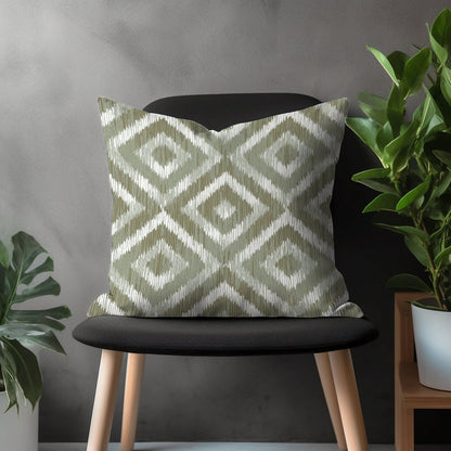 Green Chevron Pillow Cover, Modern Geometric Pattern Pillow Sham, Zigzag Decorative Pillow Case, Bohemian Bedroom Throw Pillow, 18x18 20x20