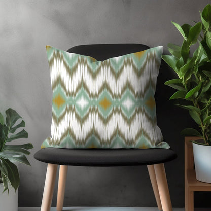 Green Chevron Pillow Cover, Modern Geometric Pattern Pillow Sham, Zigzag Decorative Pillow Case, Bohemian Bedroom Throw Pillow, 18x18 20x20