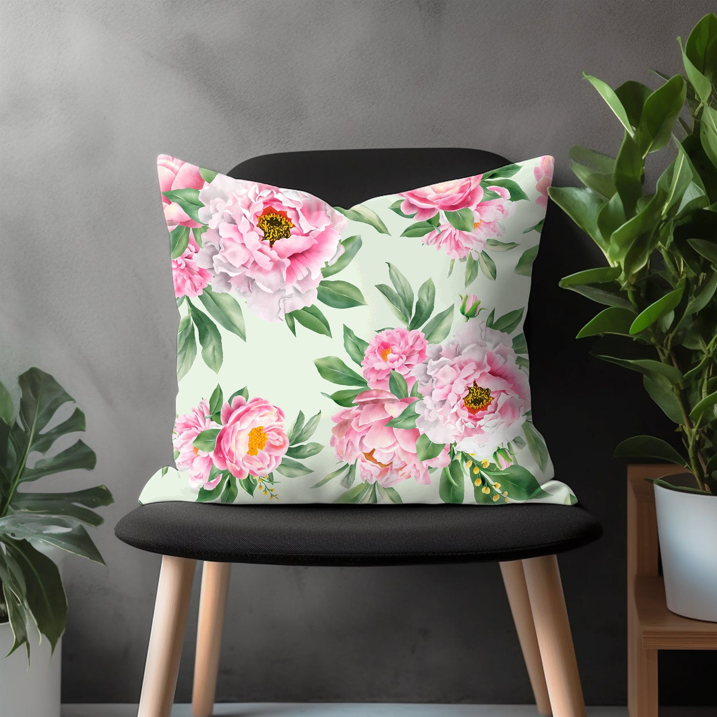 Blossom Pillow Cover, Rose Euro Sham Pillow Case, Flower Bedroom Throw Pillow Case, Floral Living Room Decor, Any Size Pillow Case