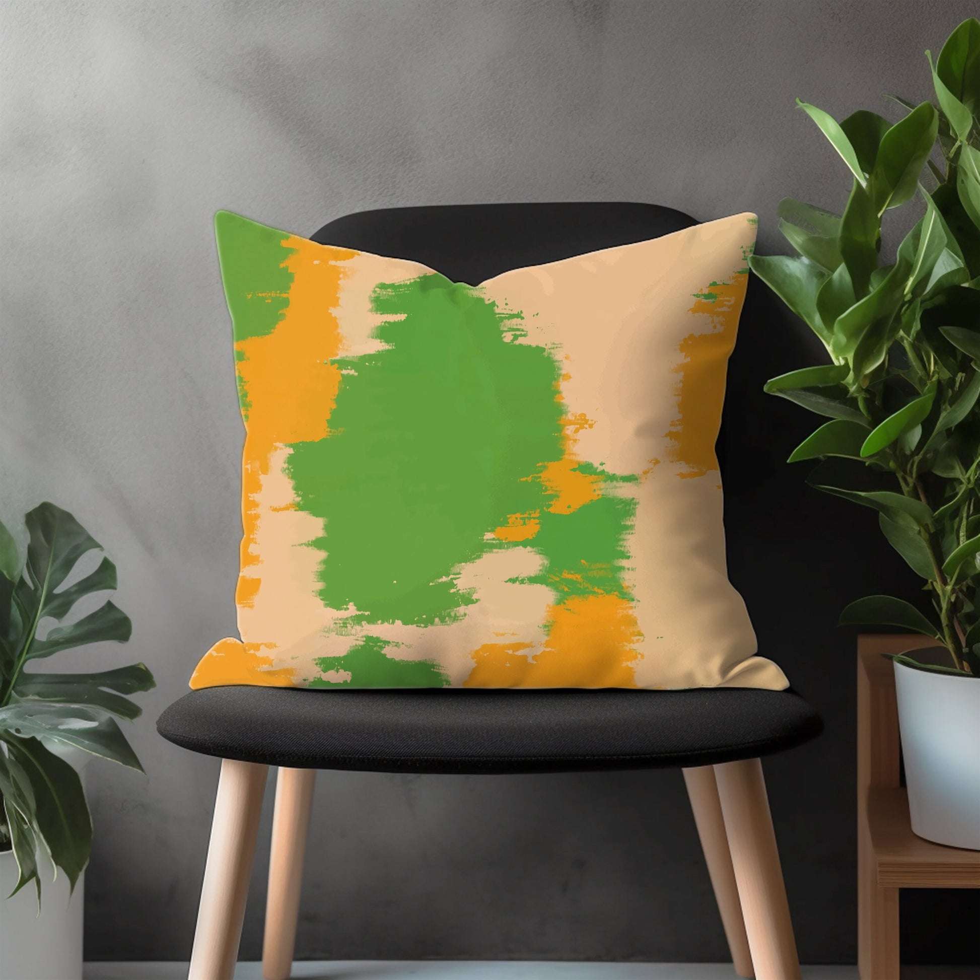 Brush Stroke Pillow Cover, Paint Effect Euro Sham Cover, Abstract Colorful Bedroom Decoration, Modern Living Room Couch Pillow Case