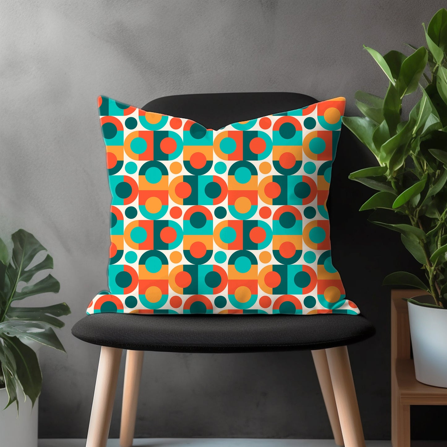 Mid Century Modern Pillow Cover Abstract Euro Pillow Case