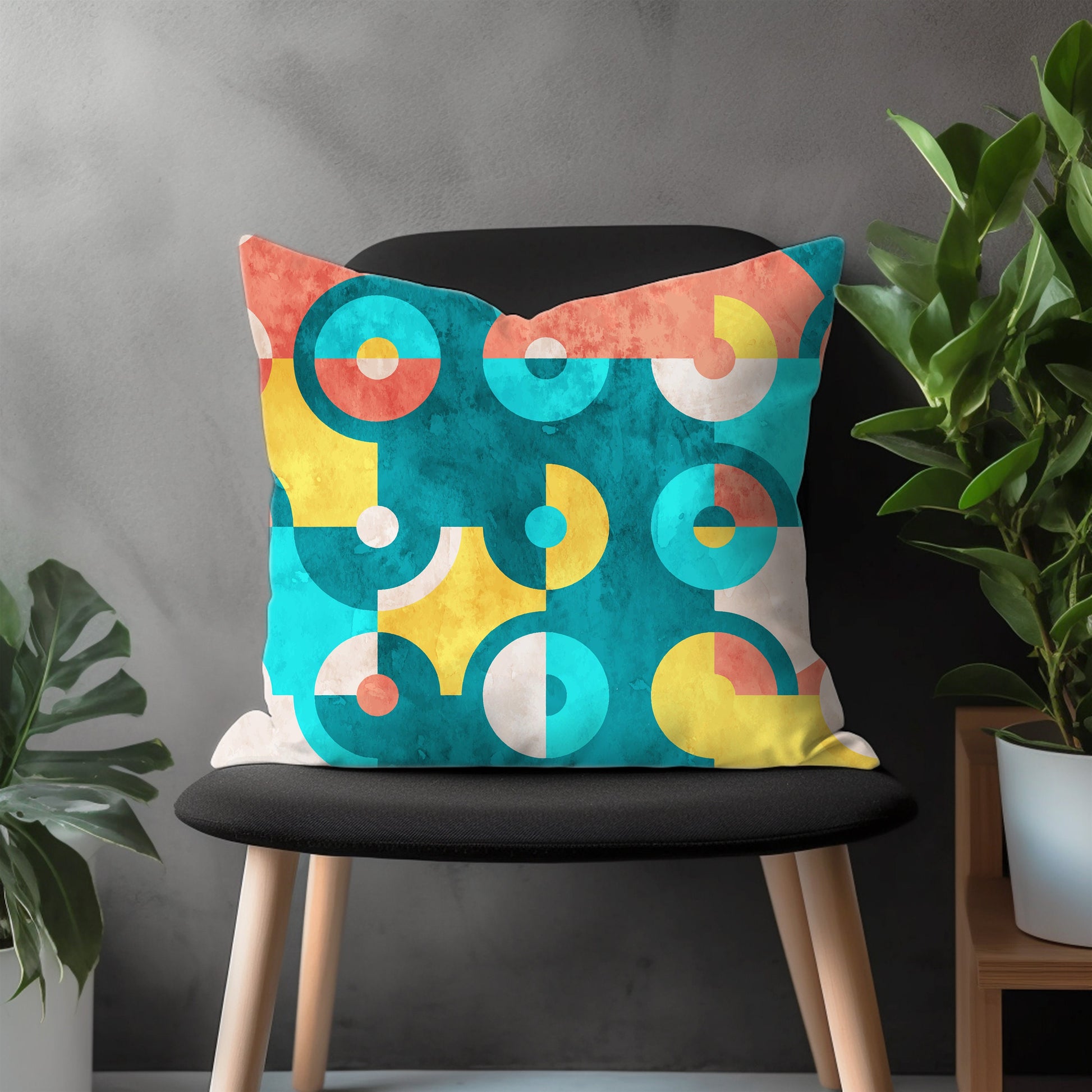 Mid Century Modern Pillow Cover Abstract Euro Pillow Case