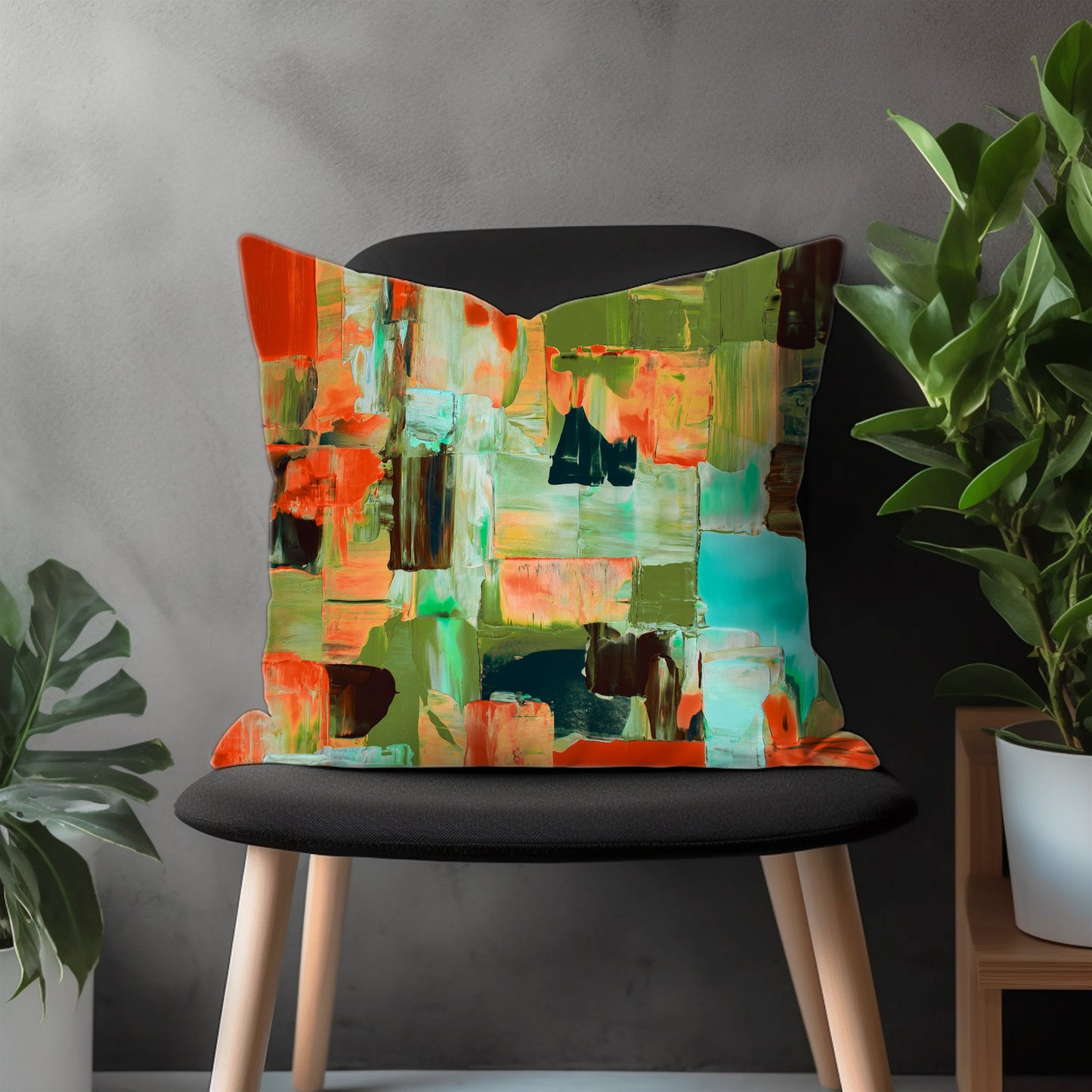 Mid Century Modern Pillow Cover Abstract Euro Pillow Case