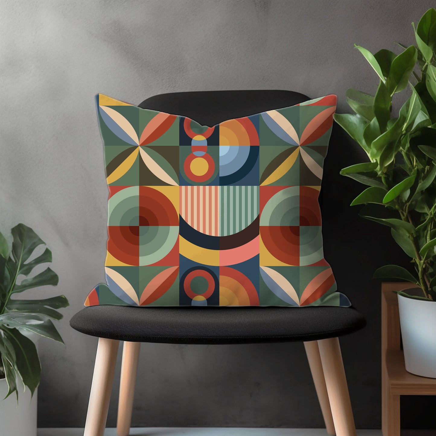 Mid Century Modern Pillow Cover Abstract Euro Pillow Case