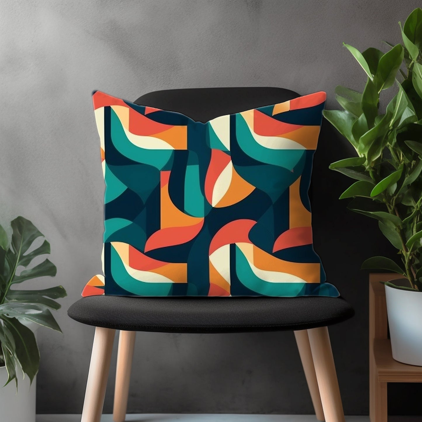 Mid Century Modern Pillow Cover Abstract Euro Pillow Case