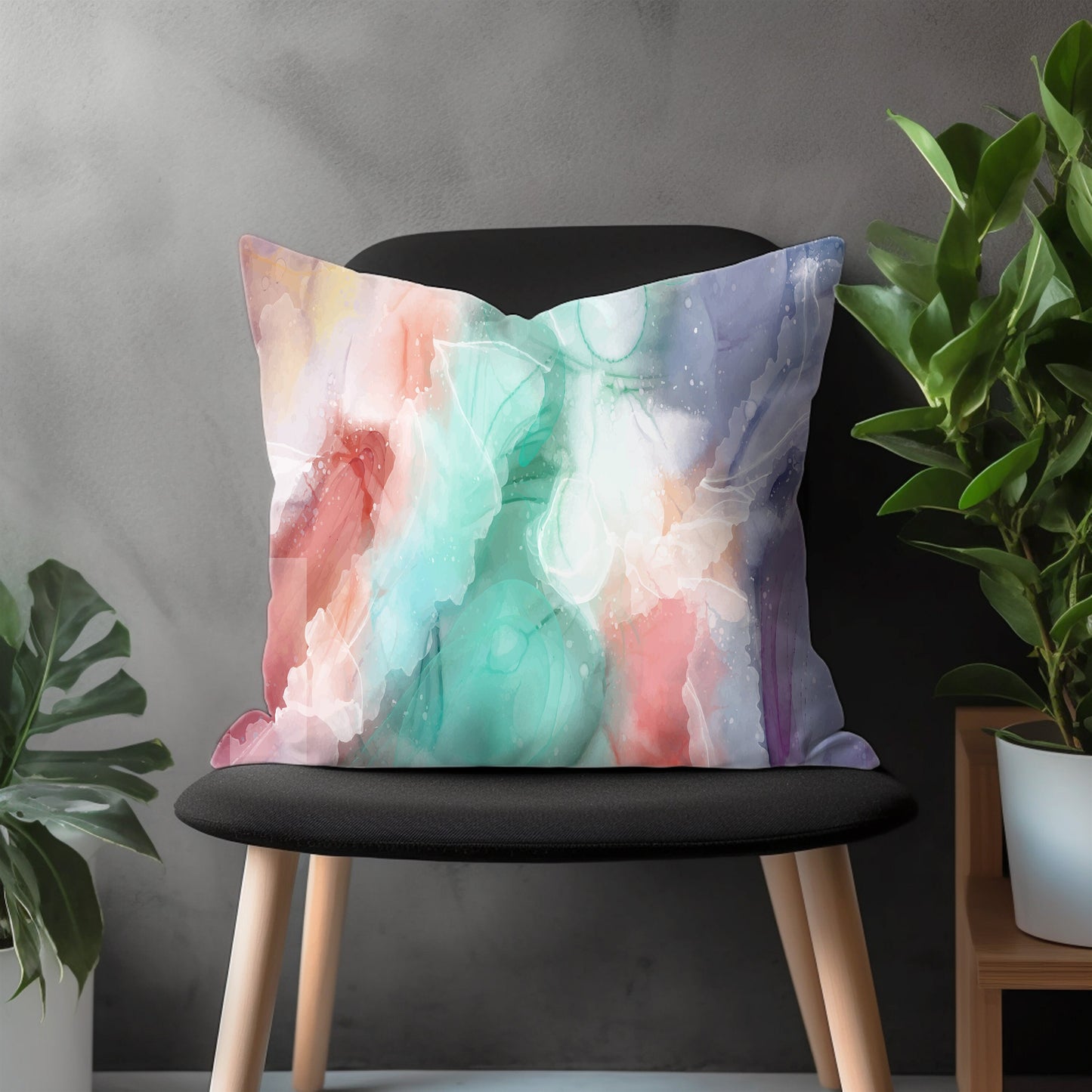 Abstract Brushed Pattern Pillow Cover, Colorful Modern Euro Sham Pillow Case, Boho Living Room Throw Pillow Case, Any Size Pillow Case